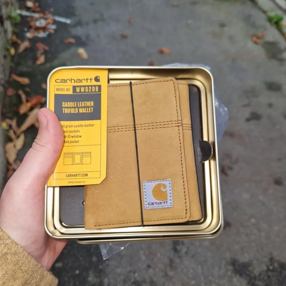 Carhartt Men's Casual Saddle Leather Wallets, Available in Multiple Styles